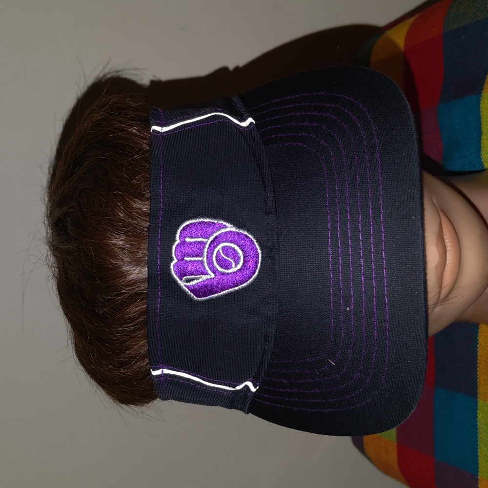 '47 Brand MLB Milwaukee Brewers Embroidered Strapback Visor